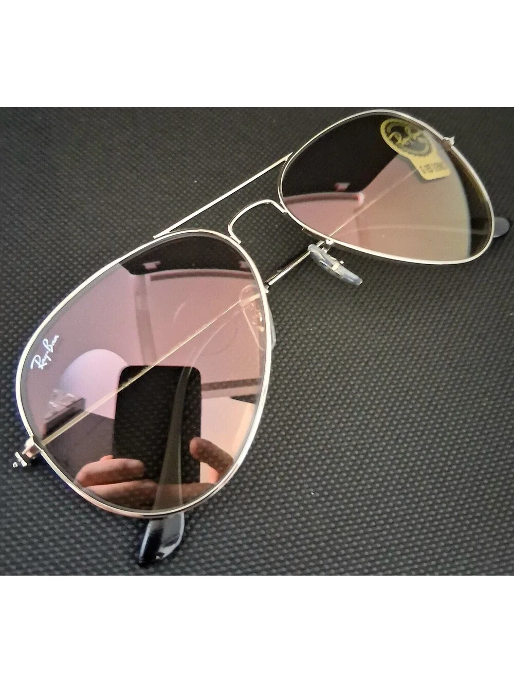 NEW Ray Ban RB3025 58mm Aviator Mirrored Lens Gunmetal Frame Sunglasses